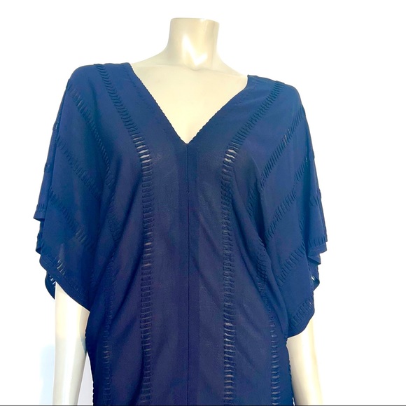 Vintage ROMAN KEFLAY Navy Blue Dress - Picture 8 of 12